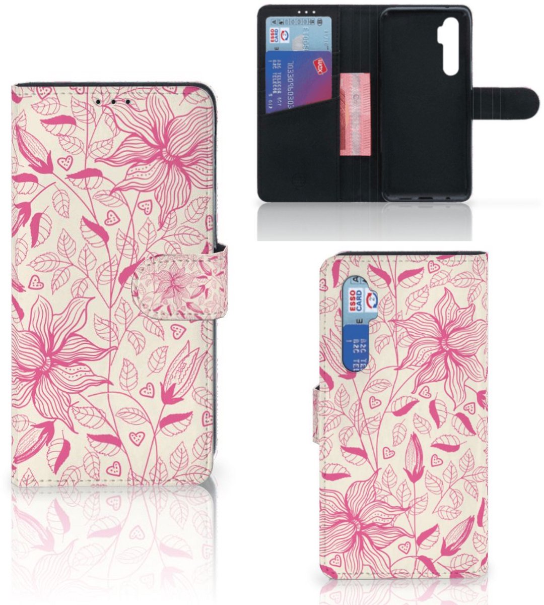 Xiaomi Mi Note 10 Lite Hoesje Pink Flowers