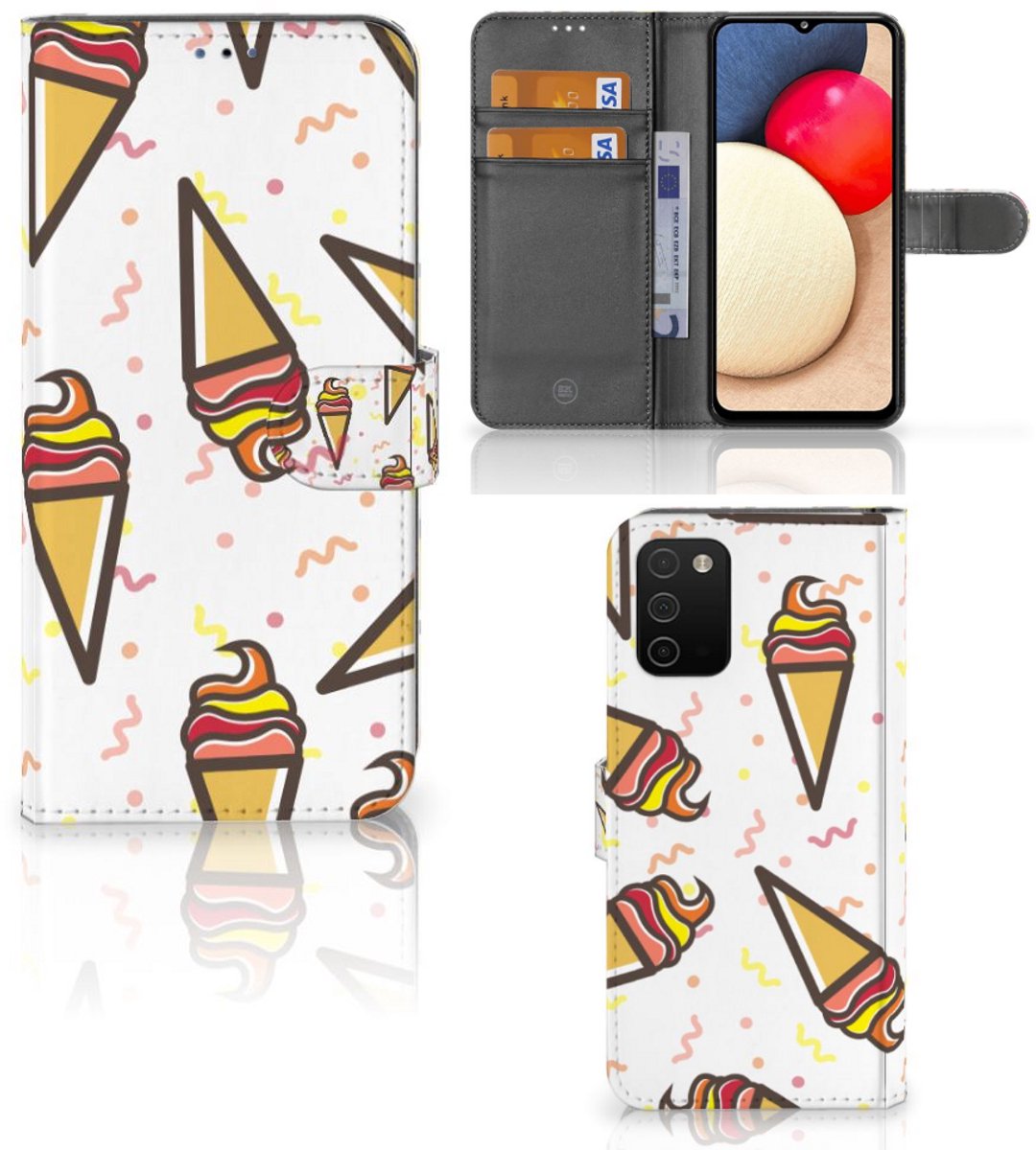 Samsung Galaxy A03s Book Cover Icecream
