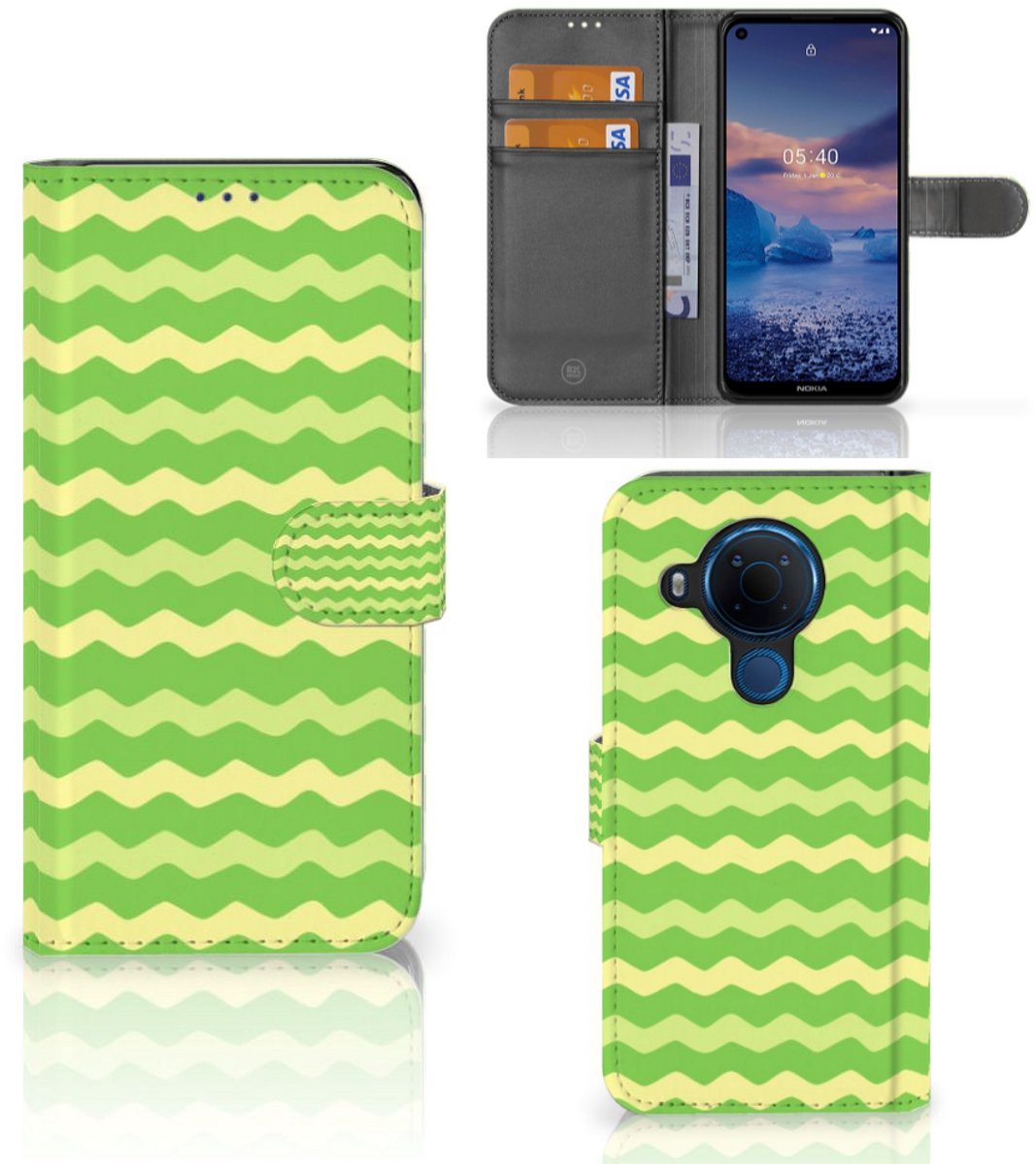 Nokia 5.4 Telefoon Hoesje Waves Green