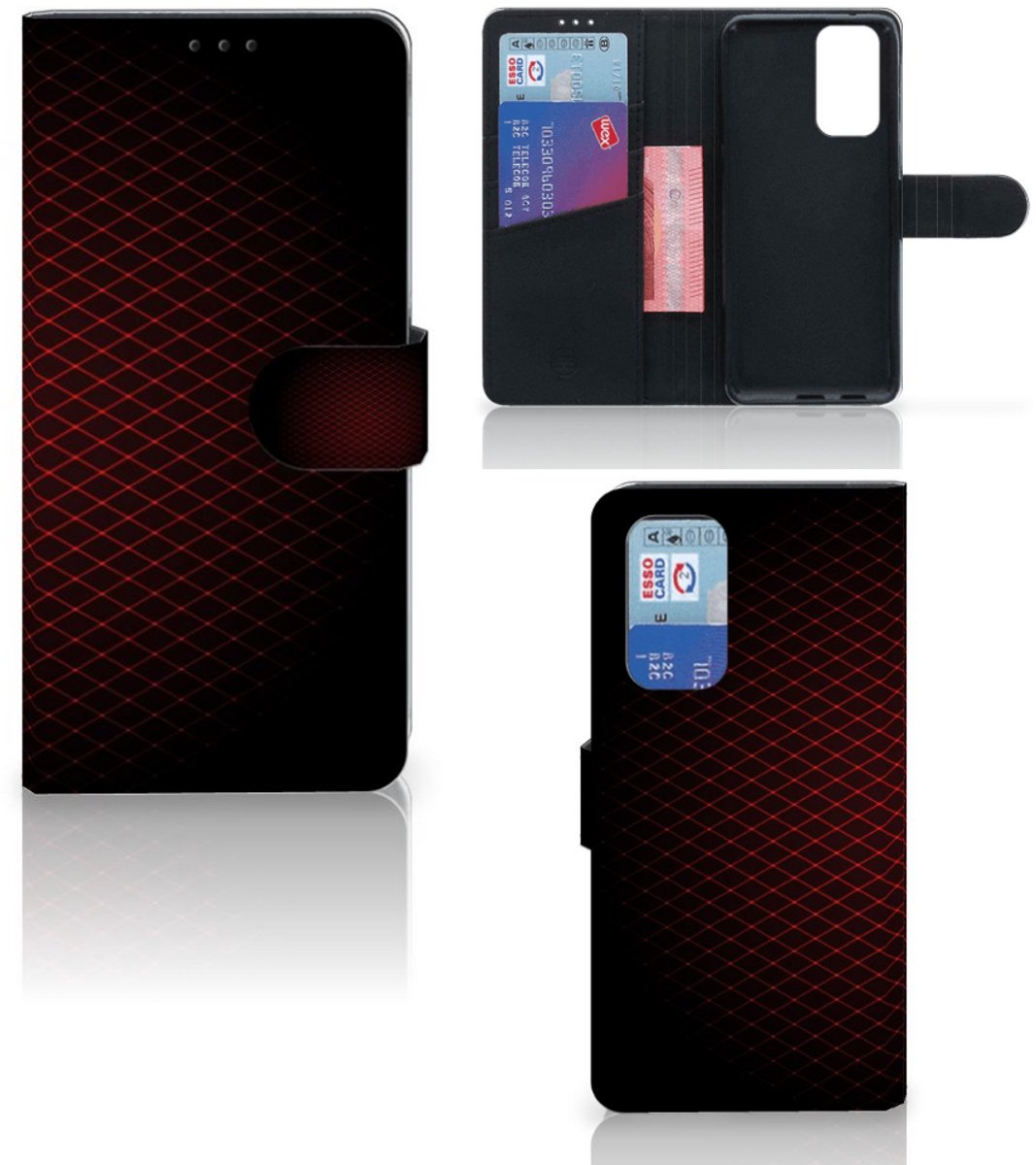 OnePlus 9 Pro Telefoon Hoesje Geruit Rood
