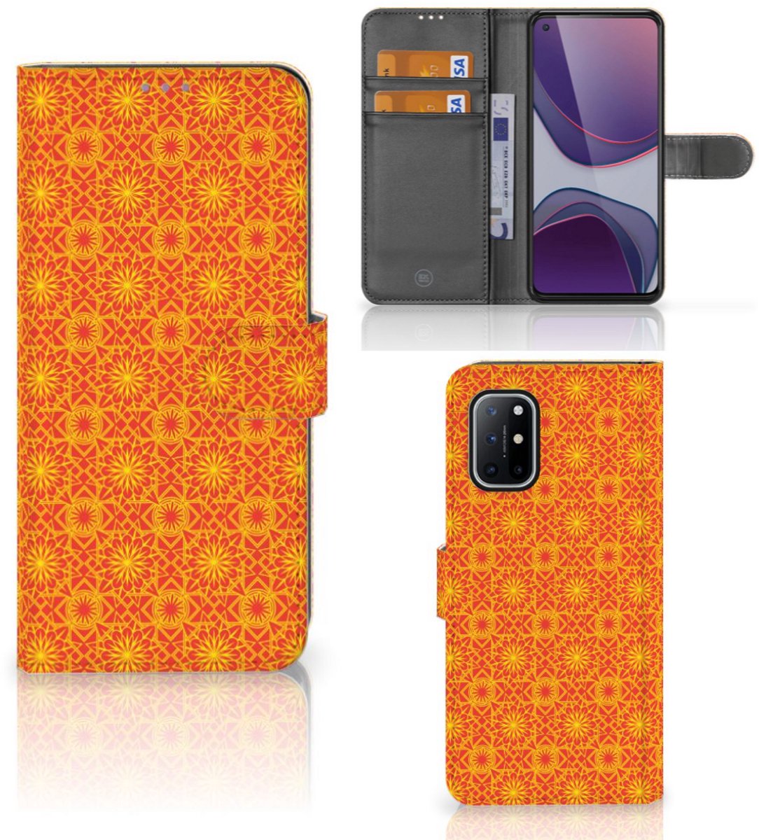 OnePlus 8T Telefoon Hoesje Batik Oranje