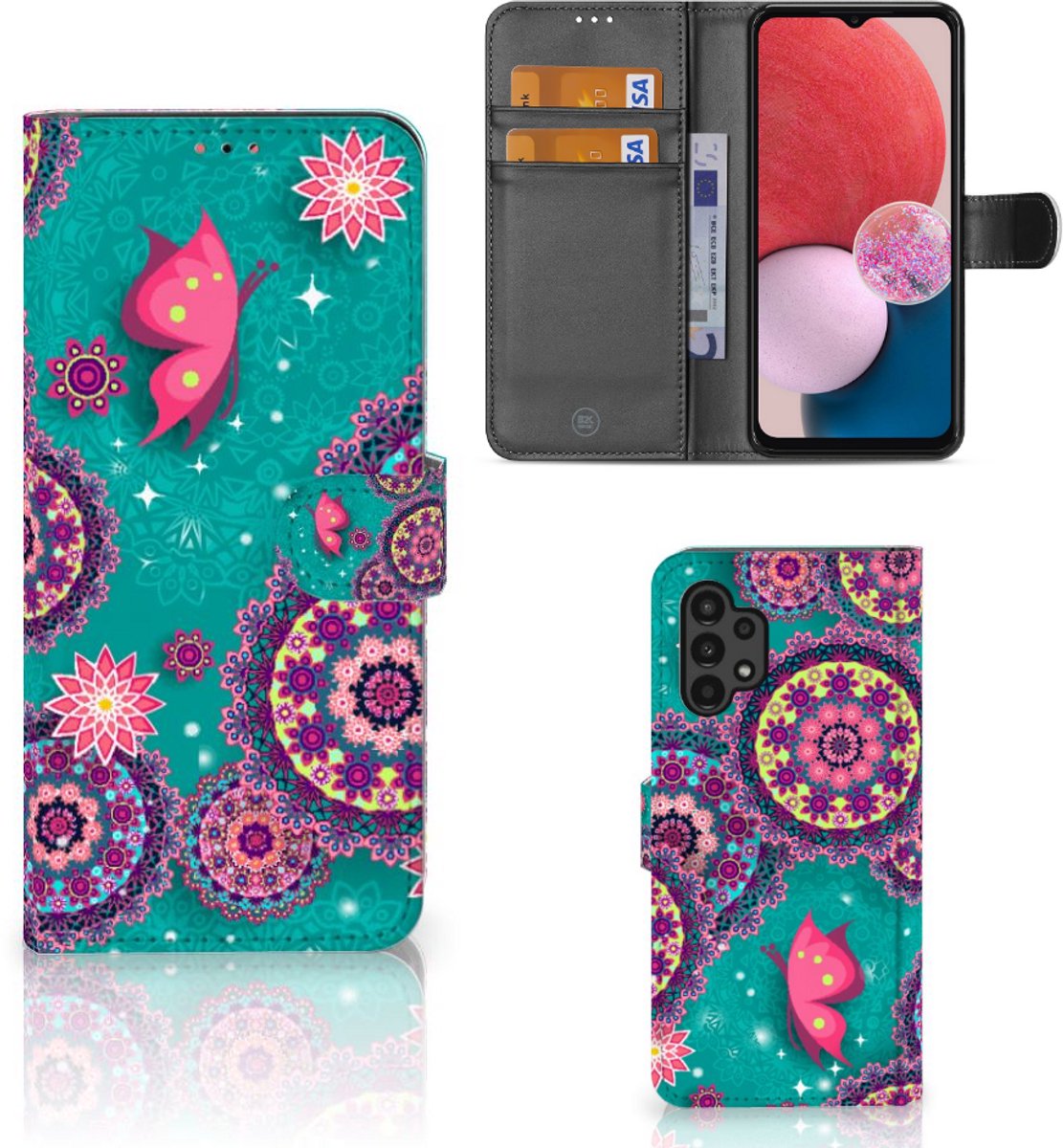 Samsung Galaxy A13 (4G) Hoesje Cirkels en Vlinders