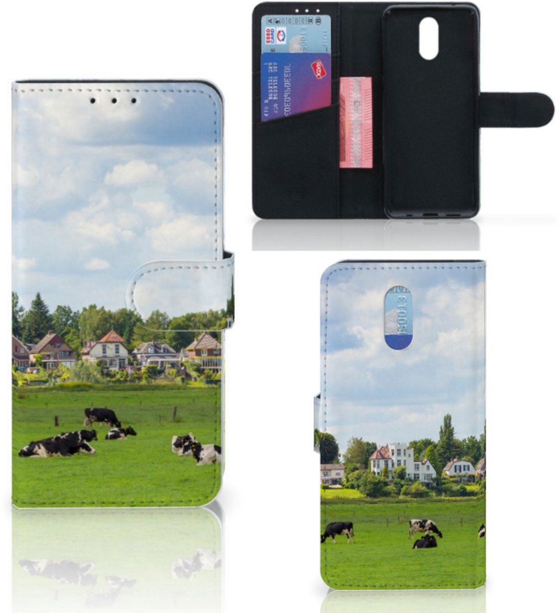 Nokia 2.3 Telefoonhoesje met Pasjes Koeien