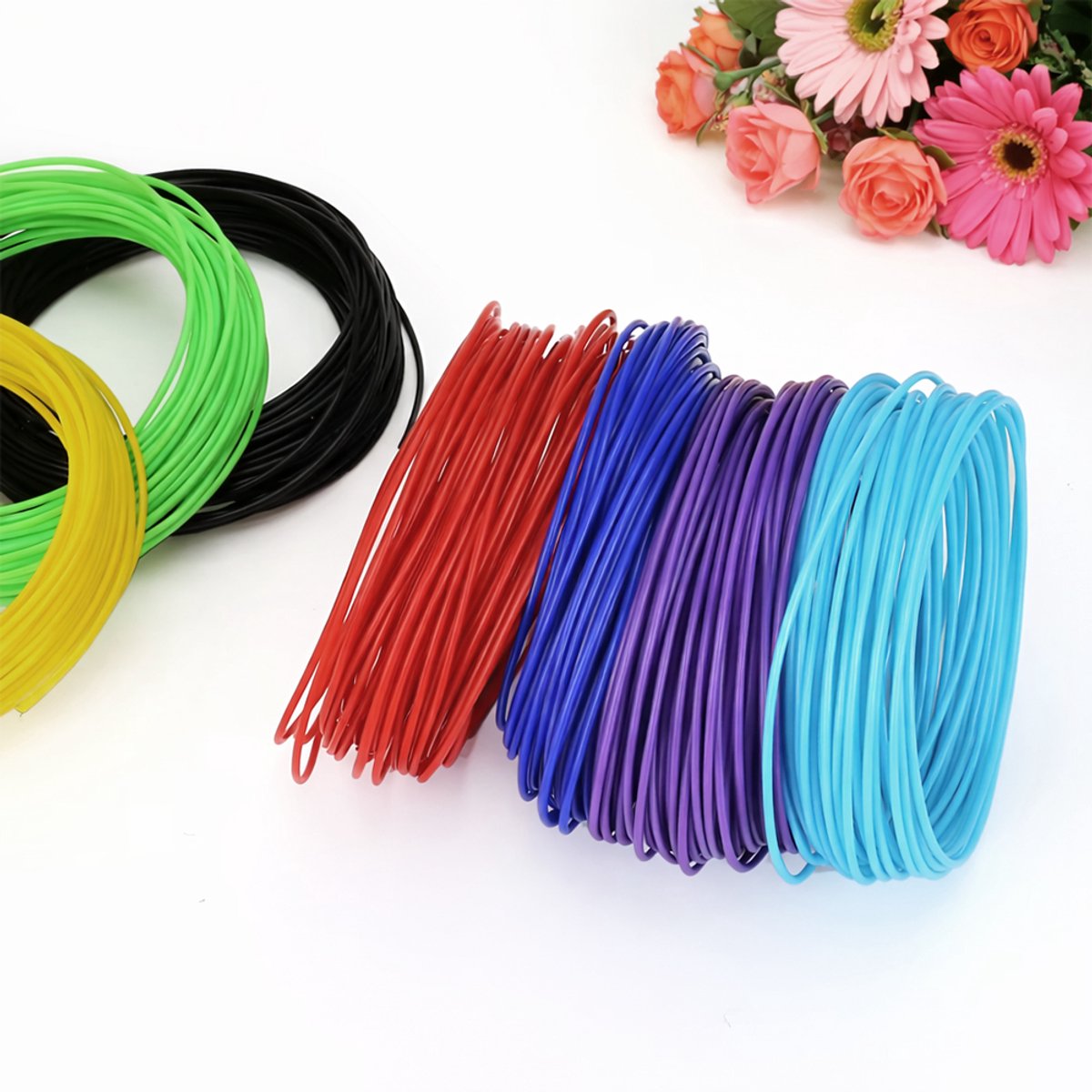 PLA Filament 1.75 mm 3D Pen Navulling - 12 Kleuren - 12x5M Totaal 60M - Starterspakket voor Kinderen & Volwassenen - Universeel voor alle 3D Pennen