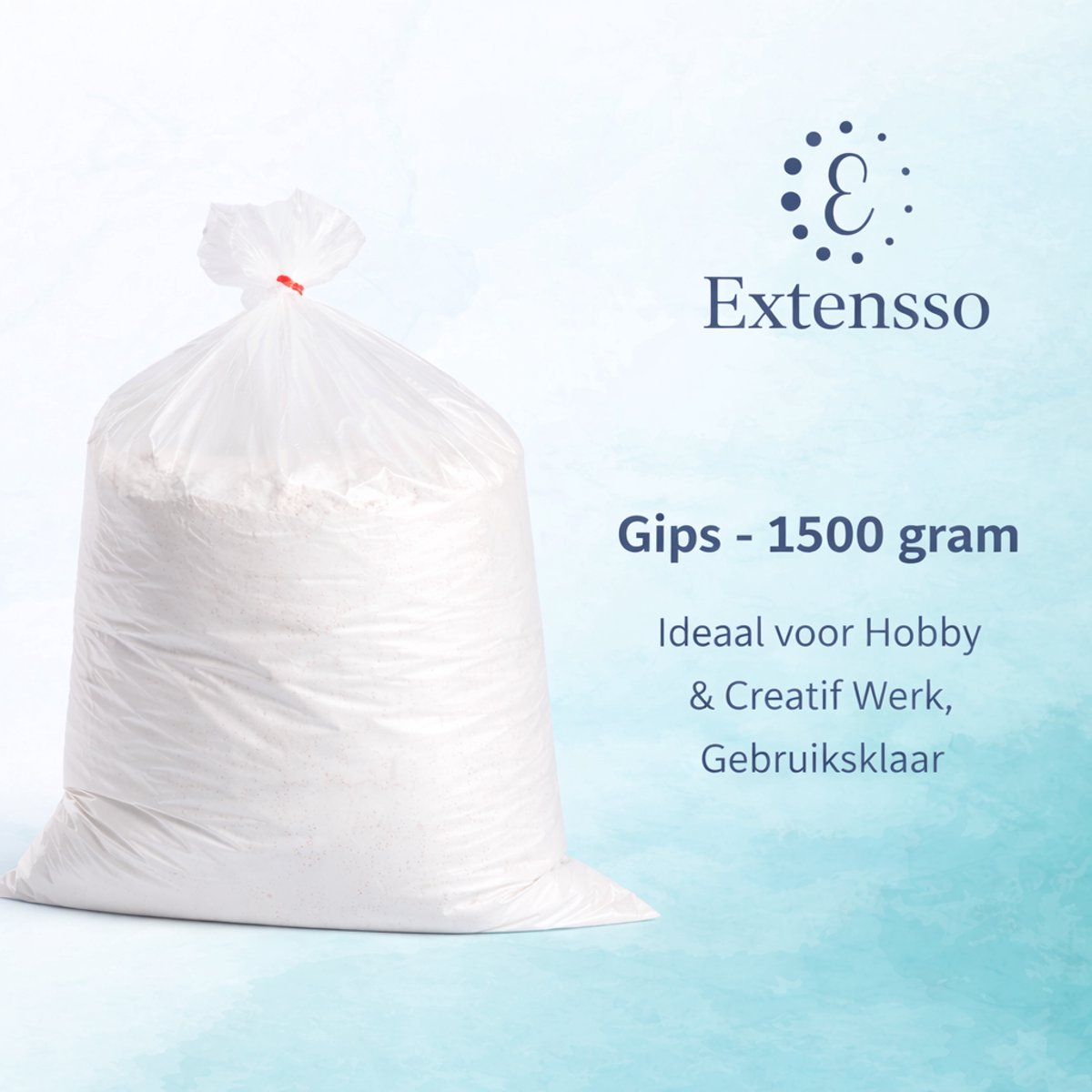 Gips, Gieten, 1500 gram, Gebruiksklaar, Gips, Ideaal voor Hobby & Creatief Werk, Extensso®