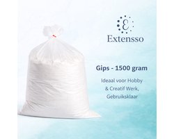 Gips, Gieten, 1500 gram, Gebruiksklaar, Gips, Ideaal voor Hobby & Creatief Werk, Extensso®