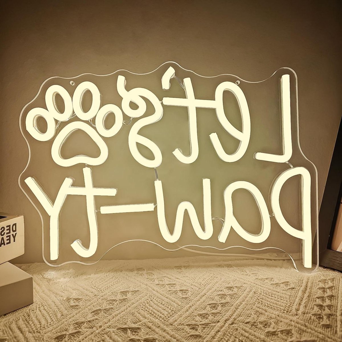 Neon Licht Hond - LED Teken Feest - Huisdier Verjaardag - Dimbare Helderheid - 32 x 23 cm - Warm Wit