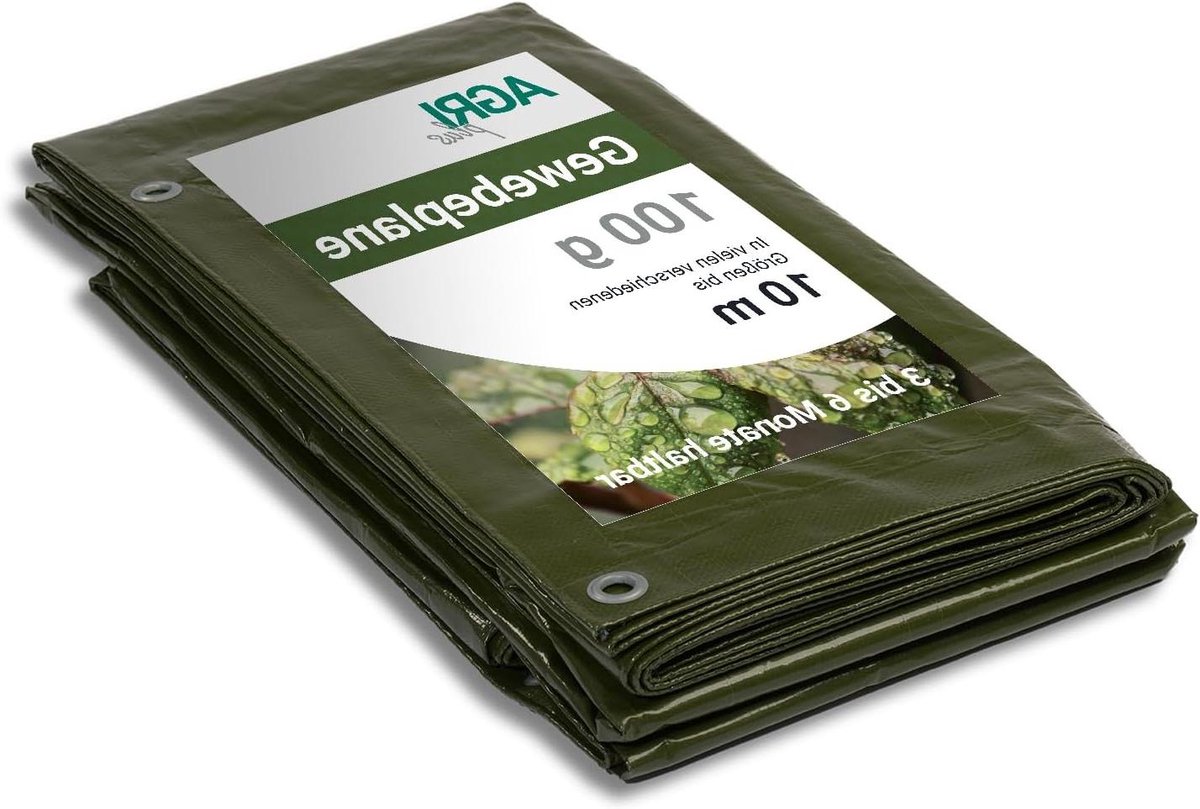 Afdekzeil met ringen - Beschermzeil waterdicht - Buiten afdekken - UV-bestendig en scheurvast - 2 x 3 m - Groen