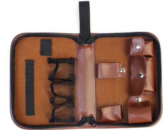 Golf Accessoiretas Van Leer - Golf Opbergtas Met Handgreep - Draagbare Golf Tool Bag Zonder Accessoires - Grote Opbergcase - Bruin van GOLF — afbeelding 2