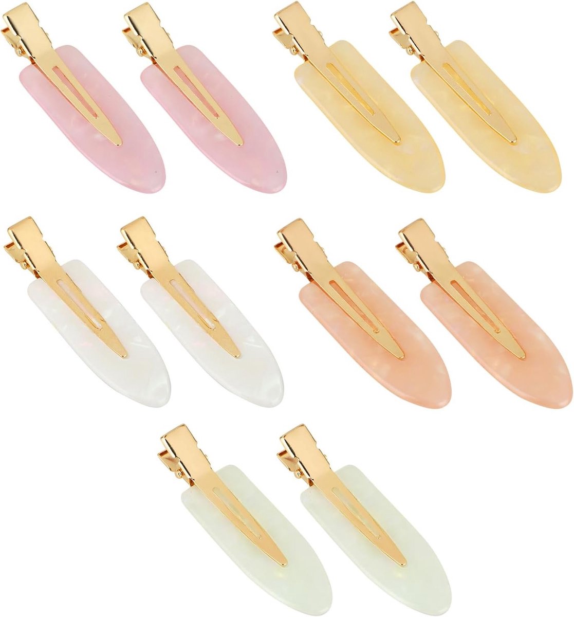 10 Stuks Knooploze Haarspelden 6 cm - Sterke Flat Hair Grips zonder Buigen of Dents voor Vrouwen en Tieners - Haaraccessoires, Make-up Clips, Styling Tools