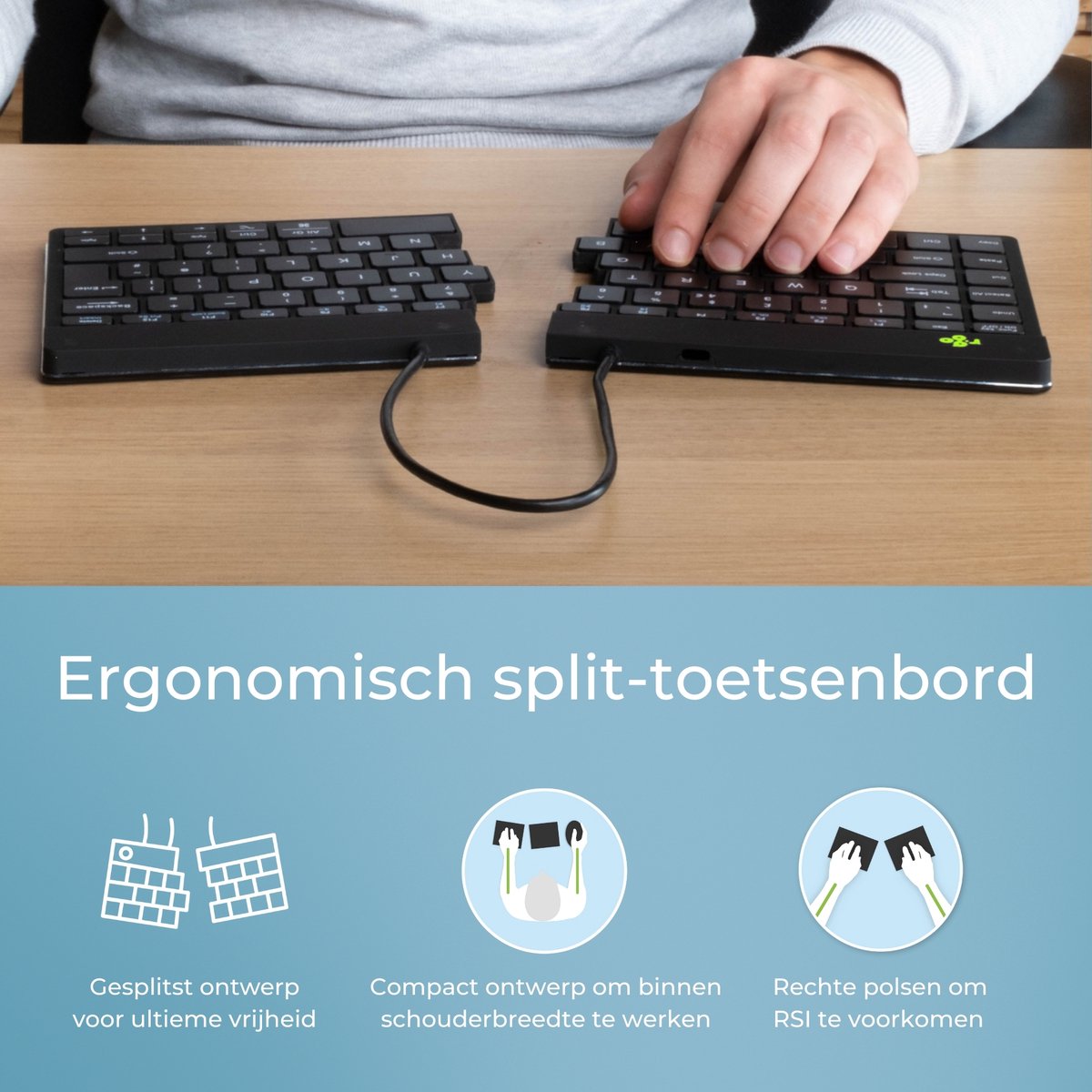R-Go Split Break - Ergonomisch Toetsenbord Bluetooth thumbnail 5