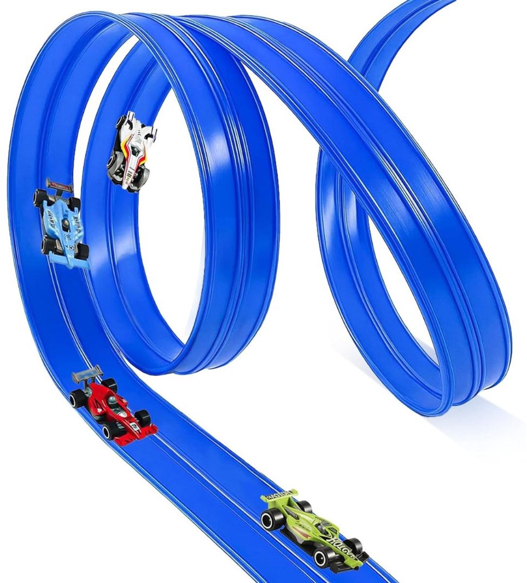 REN® Racebaan Elektrisch - racebaan - Blauw- 500cm x 8cm x 4cm