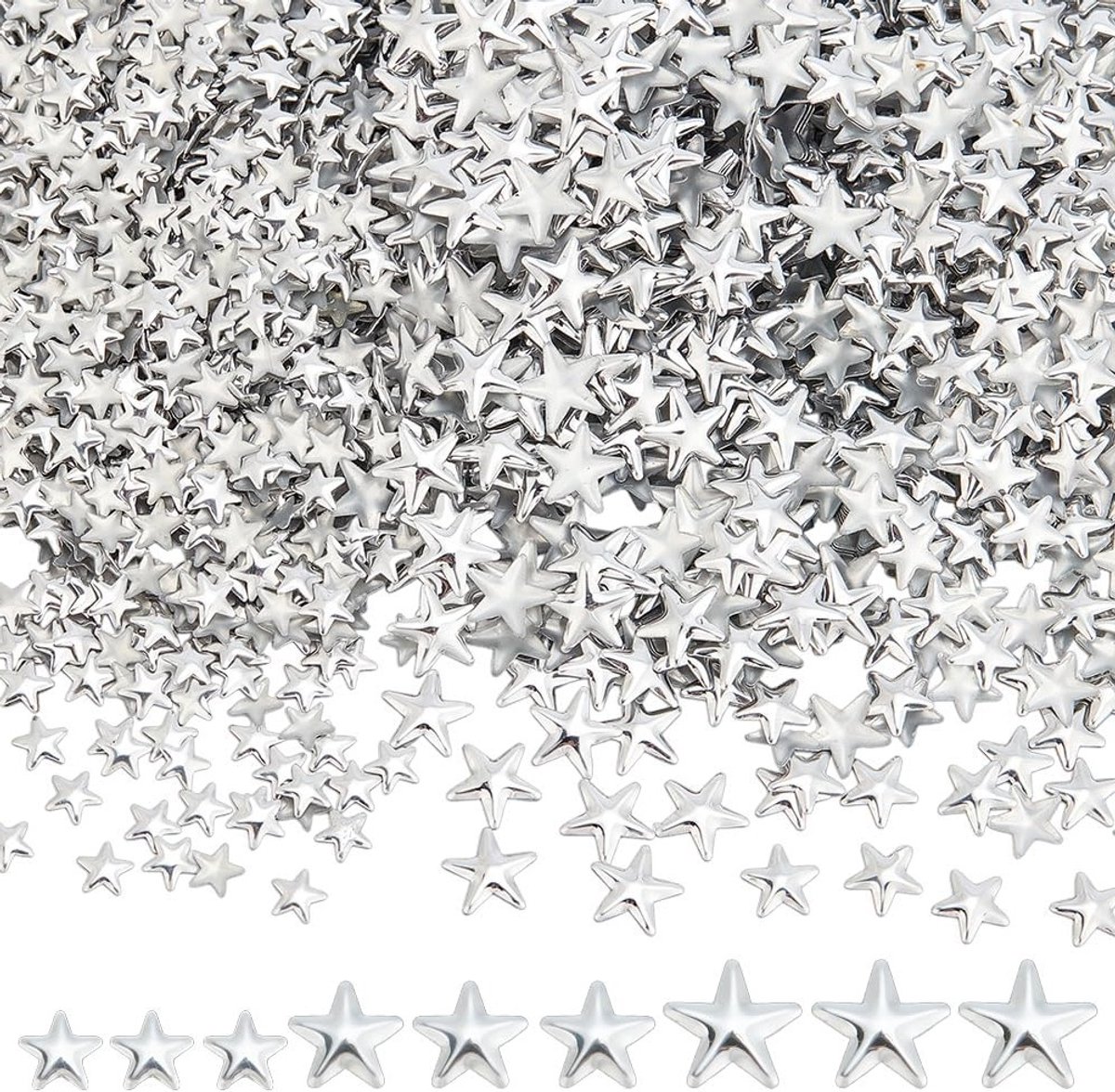 2915 Stuks Ster Hotfix Strijkapplicaties, 6/8/10mm Sterdecoraties van Aluminium voor Kleding en DIY Creaties