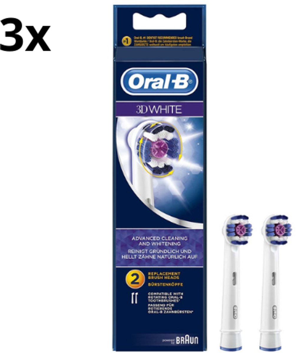 Oral-B 3D White Opzetborstels - 3 x 2 Stuks