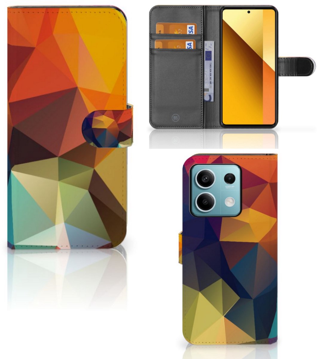 Book Case voor Xiaomi Redmi Note 13 5G Book Case Polygon Color
