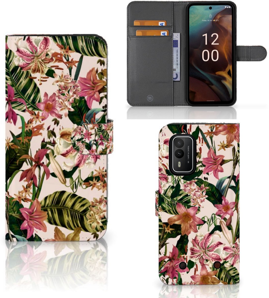 Nokia XR21 Hoesje Flowers