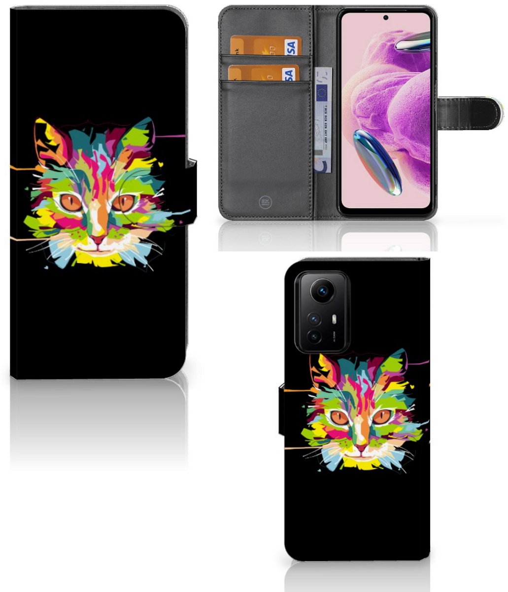 Xiaomi Redmi Note 12S Leuk Hoesje Cat Color