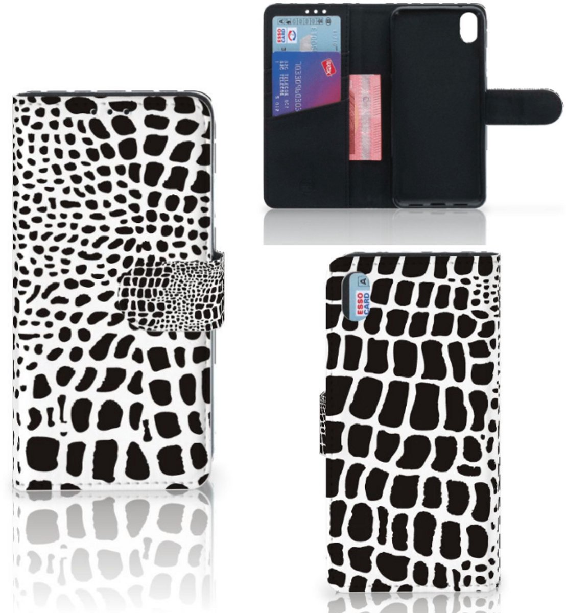 Xiaomi Redmi 7A Telefoonhoesje met Pasjes Slangenprint
