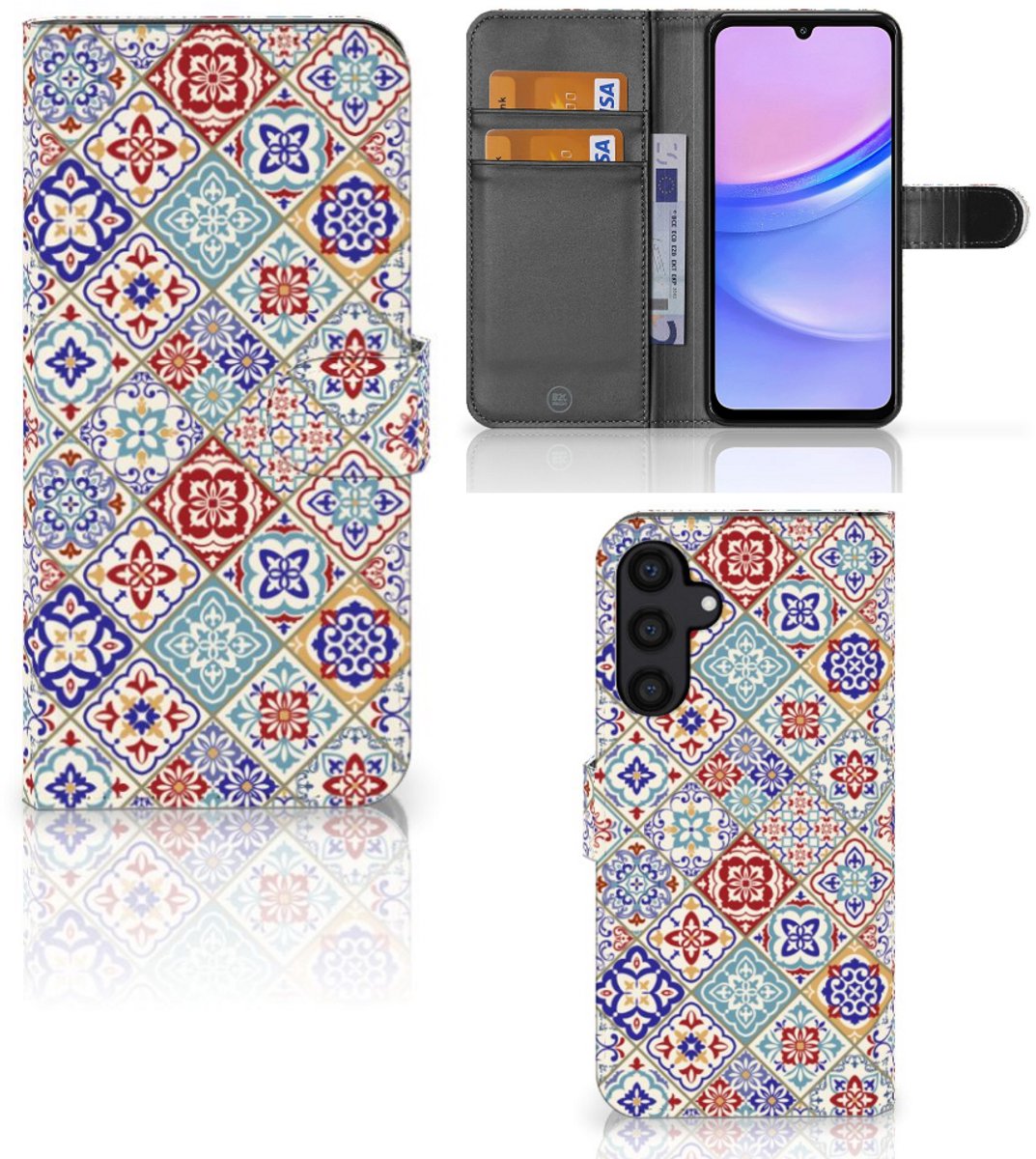 Samsung Galaxy A15 Bookcase Tiles Color