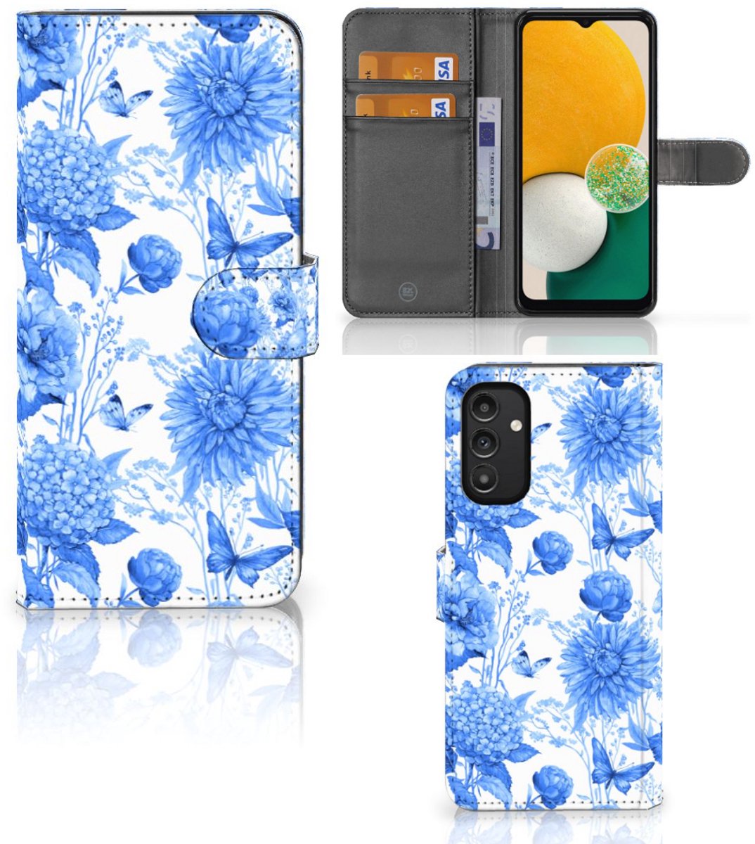 Hoesje voor Samsung Galaxy A14 4G Flowers Blue
