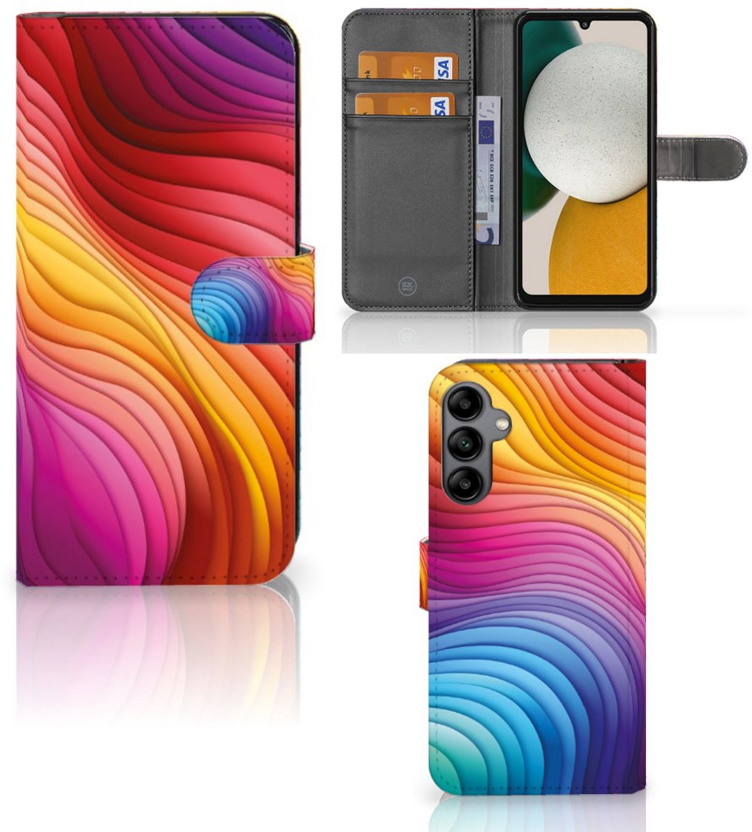 Book Case voor Samsung Galaxy A34 Regenboog