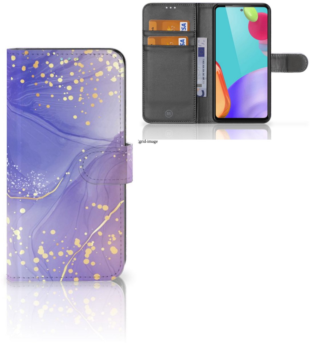 Hoesje voor Samsung Galaxy A52 Watercolor Paars