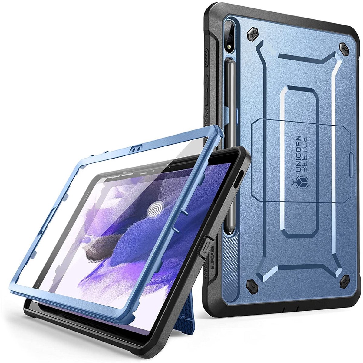 SUPCASE Full Cover Hoes Geschikt Voor Samsung Tab S7 FE - 12.4 inch - Blauw