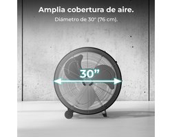 Industriële Vloerventilator - Industriële Ventilator - Werkplek Koelen - Grote Diameter - 76 cm -…