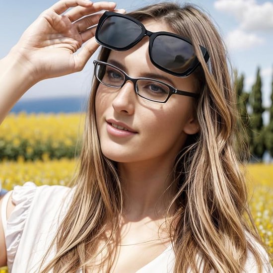 Zonnebril - Modieus unisex - Kan over een gewone bril gedragen worden (alleen zonnebrillen) - 4 van Merkloos — afbeelding 2