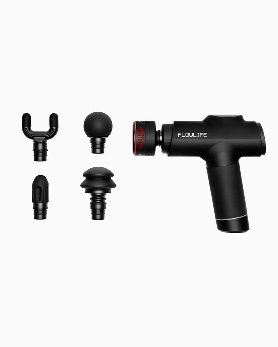 Flowlife Flowgun Heat – Massage Gun met Warmte & Koude Therapie – Professioneel – Massage Apparaat – Massage Pistool – 5 Snelheden – 10mm Slagdiepte – Spierherstel Apparaat met 5 Opzetstukken — cadeau in Sport & Outdoor - foto 7