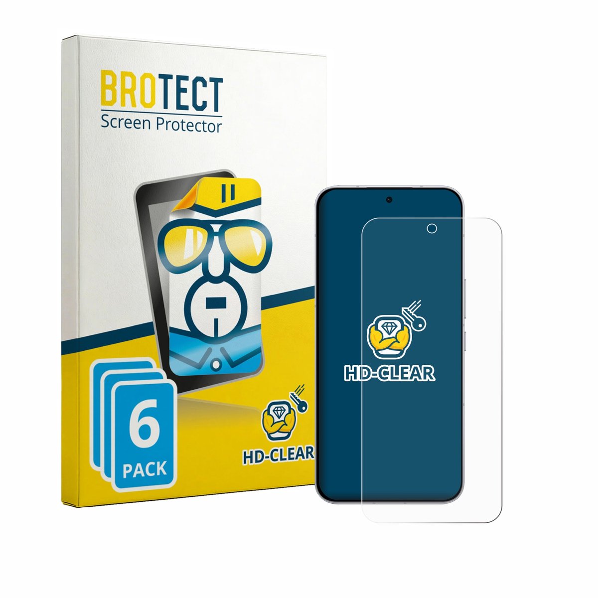 BROTECT - Screenprotector voor Oppo K15 Pro Plus - Folie Beschermfolie transparant 6 Stuks