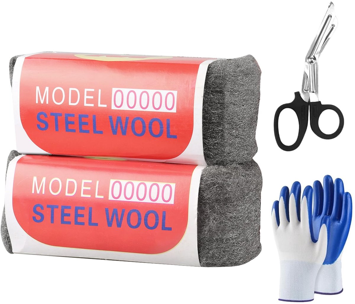 Cosensi - Steel Wool - Fine Steel Wool - Perfect voor Vullen en Schoonmaken - Grijs - Voor Plastic en Hout - Ideaal voor Klussen - 2 x 100g