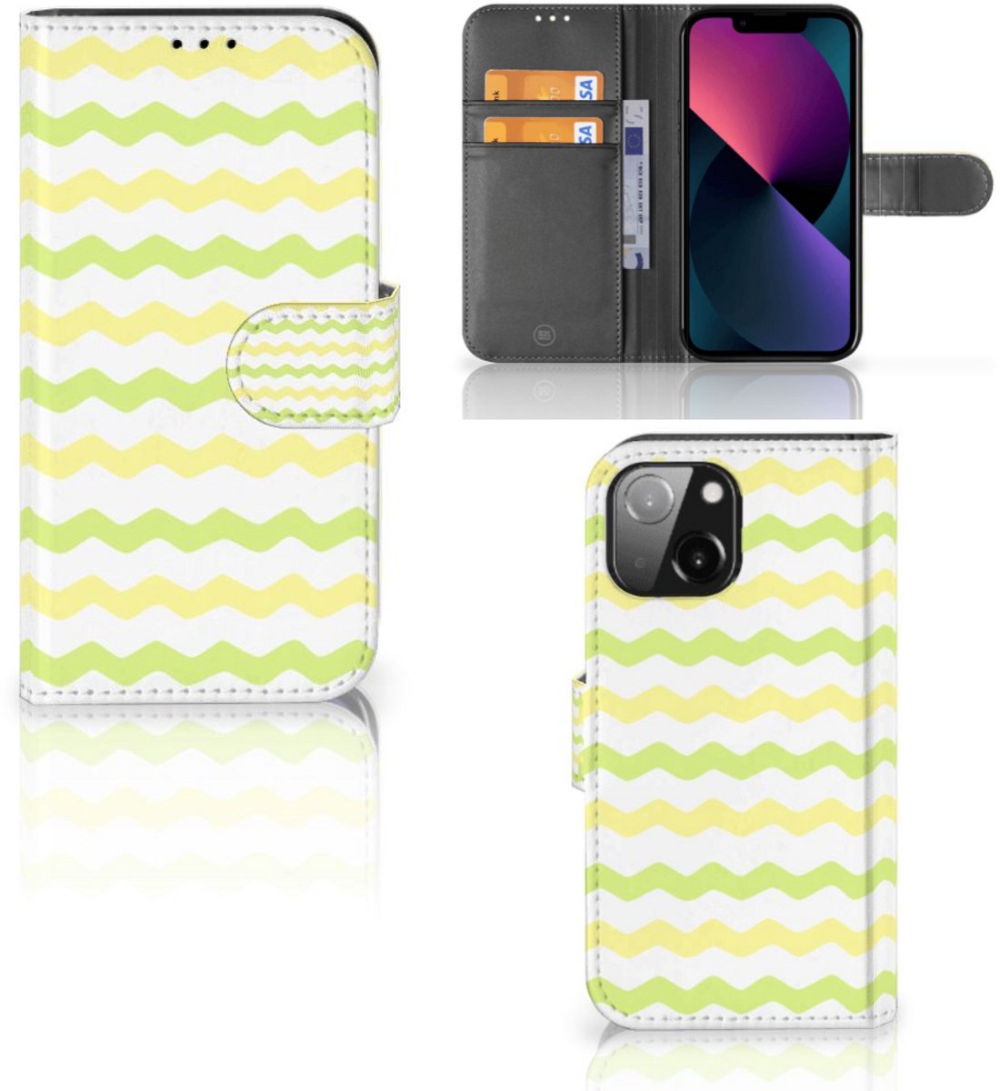 iPhone 13 Mini Telefoon Hoesje Waves Yellow