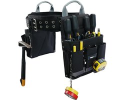 MELOTOUGH Elektricien Gewatteerde Bouw Rig Tool Riem Werk Schort Tool Pouch Bag Combo Tool Rig met Draaggrepen voor Timmerman, Bouw, Utility Riem