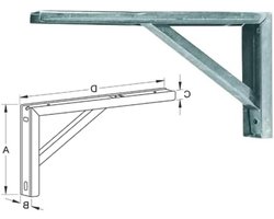 Vigor-Blinky 2805750 SIPA 7/340 Super opvouwbare plankdrager, hoogte 18 cm, lengte 50 cm, verzinkt