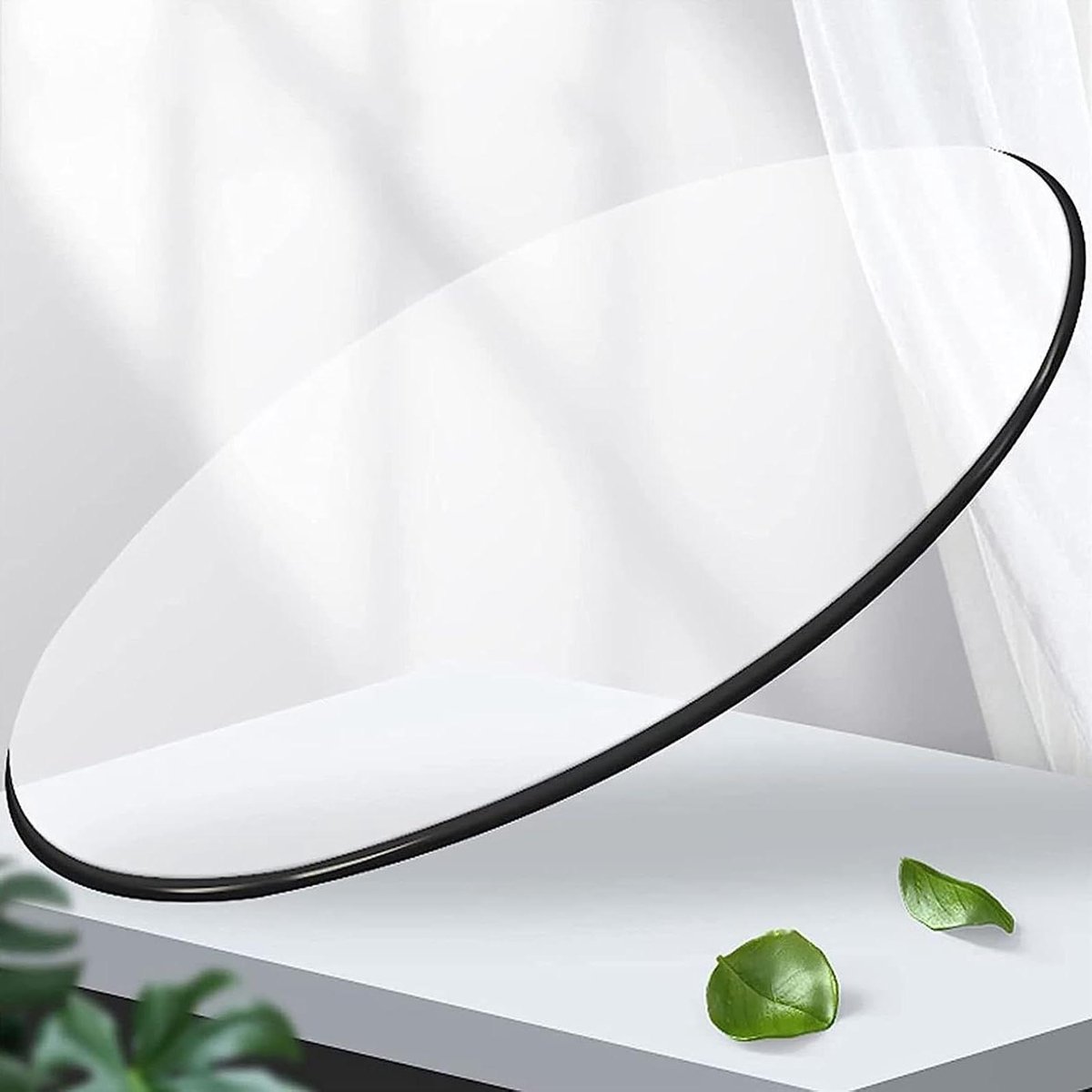 Tempered Glass Dining Table, Tempered Glass Tabletop for Coffee Tables, Round Clear Glass Table Top, Safe Shatterproof Tempered Glass, for Dining Table, Coffee Table, Clear Glass (Color : Clear,