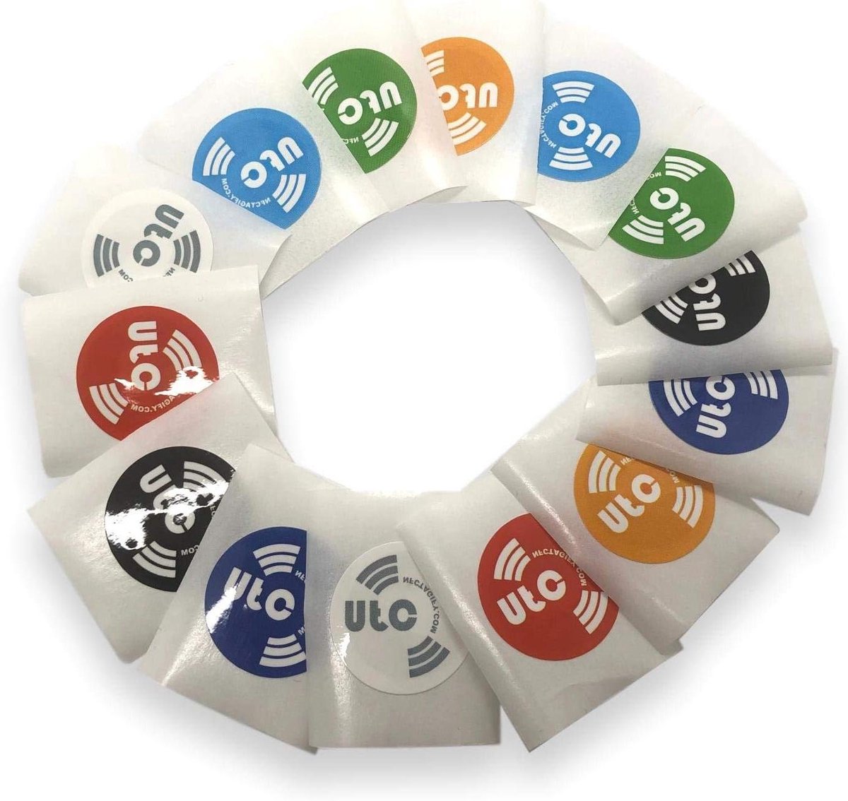 NFC Tags - Slimme Stickers - Automatisering Thuis - NXP NTAG213 Chip - 25mm Rond - 7 Kleuren