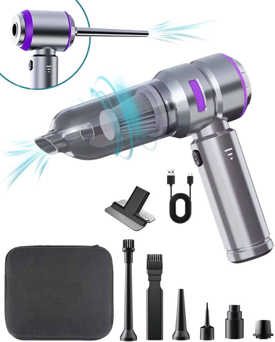 E-Intra IntraPure 16000PA - Kruimeldief Snoerloos - 3 Zuig & - E-Intra® - €39,95