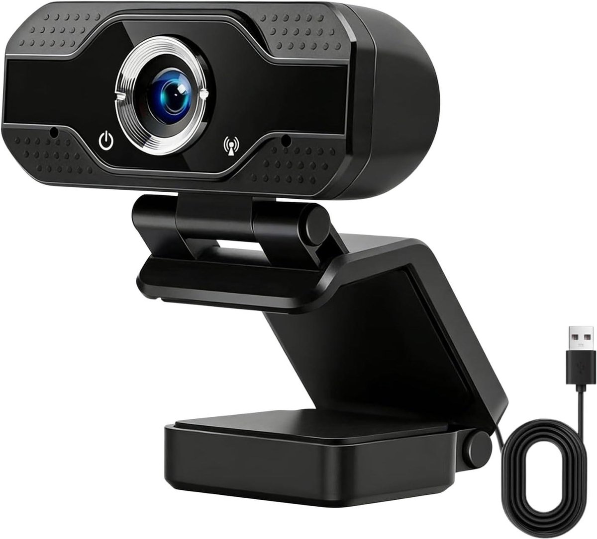 Full HD Webcam - Computer Camera - Online Videobellen - Ingebouwde Microfoon - 1080P - Zwart
