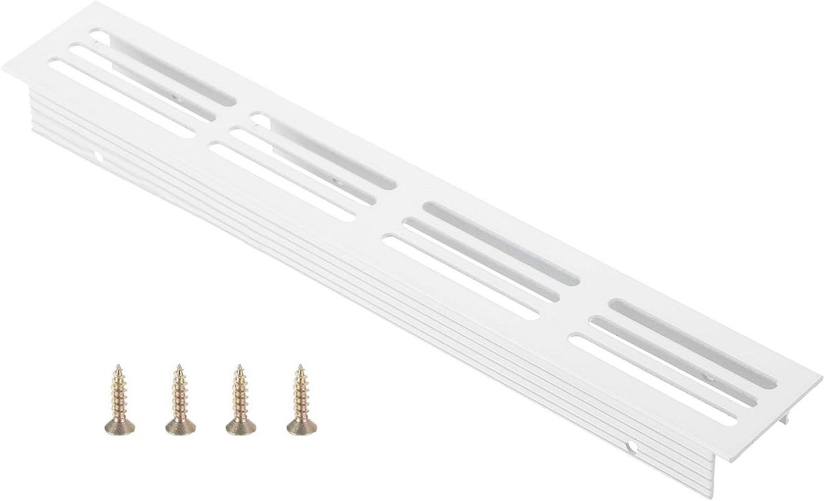 Ventilatierooster Deur - Rooster Kast - Meubels Ventileren - Aluminium Lamellen - 9 x 1.2 Inch - Wit