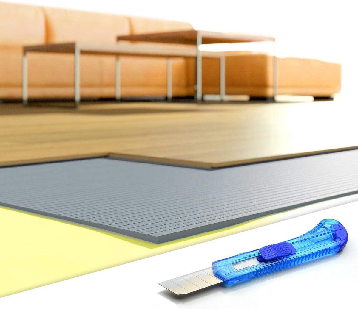Geluidsisolatie Platen - Ondervloer Isolatie - Geluidsreductie Vloeren - Hoge Belastbaarheid XPS - 140 m² - Grijs