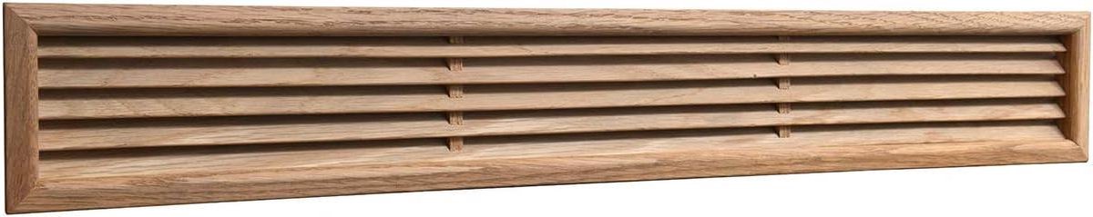 Ventilatierooster Eiken - Hout Rooster - Ventilatie Gaten Afdekken - Essentie Eiken Hout - 550 x 80 mm - Houtkleur