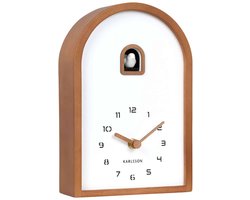 Karlsson Wandklok Curva Cuckoo - Donker hout - 6.4x16.8x24.8cm - Wandklok Modern