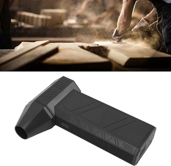 Mini Jet Blower - Handventilator Turbo - Buitenactiviteiten - Borstelloze Motor - 18 x 13 x 5 cm - Zwart van MINI — afbeelding 4