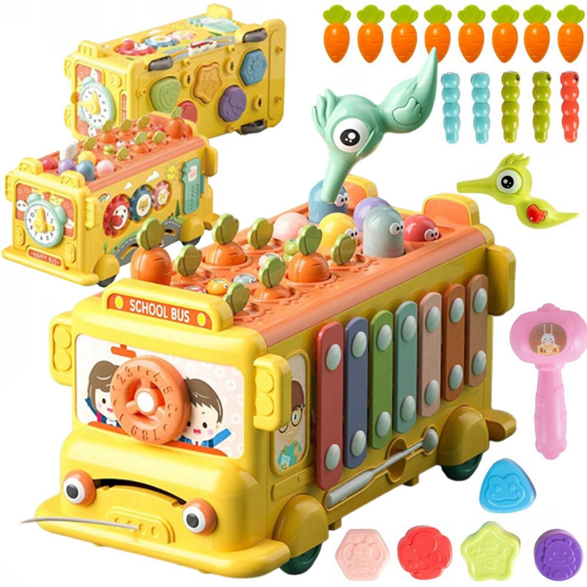 Woopie Baby Interactieve Montessori Bus Educatief 6 In 1 Hamerbekkens +18 M - UNI