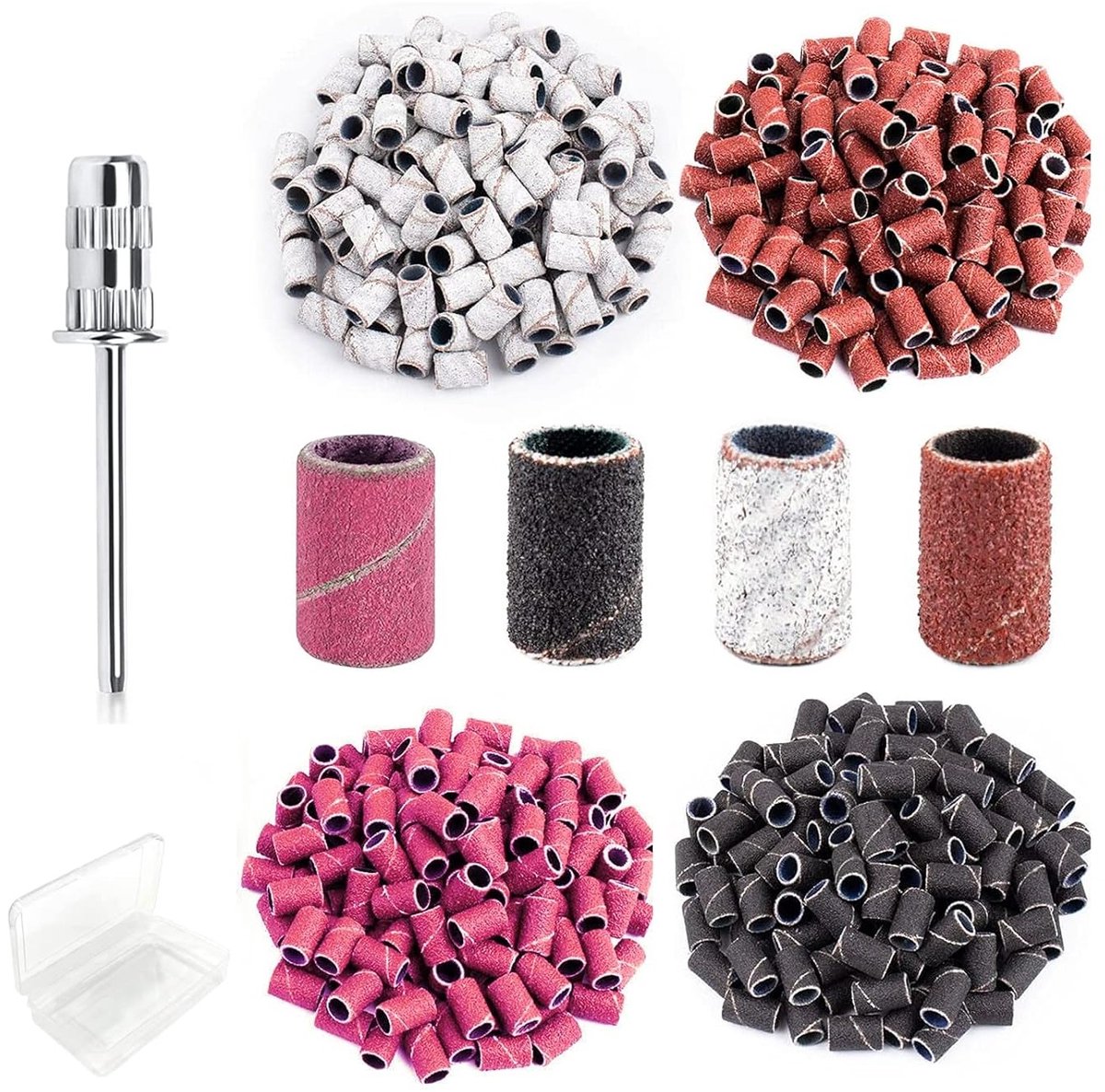Nail Cutter Accessoires: 100 Stuks Slijpsleeves voor Nagelknippers, Nageldrill en Manicure Pedicure Tools
