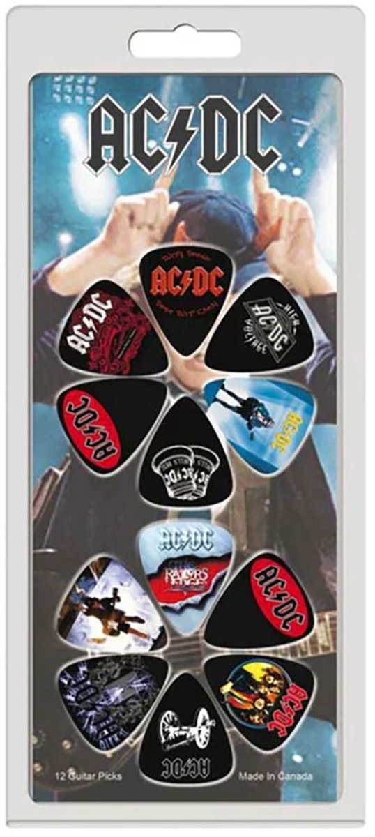 Perri's LP12-ACDC-1 plectrum Celluloid Multi kleuren 12 stuk(s)
