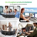 Mensen gebruiken draagbare monitoren voor vergaderingen, kantoorwerk, zakenreizen, streaming, ontwerp en leren.