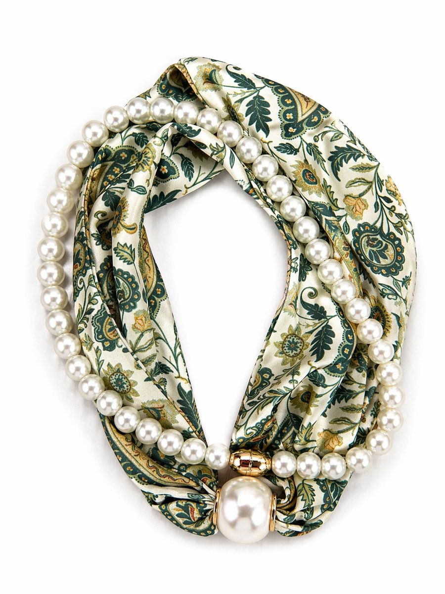 HS Parelsjaal + Ketting - In 9+ Kleuren - Incl. Magneet Parel Ketting!