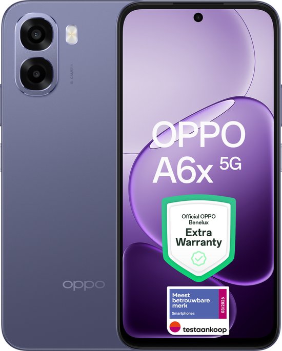OPPO A6x 5G 4+128GB Black Purple - Extra Garantie